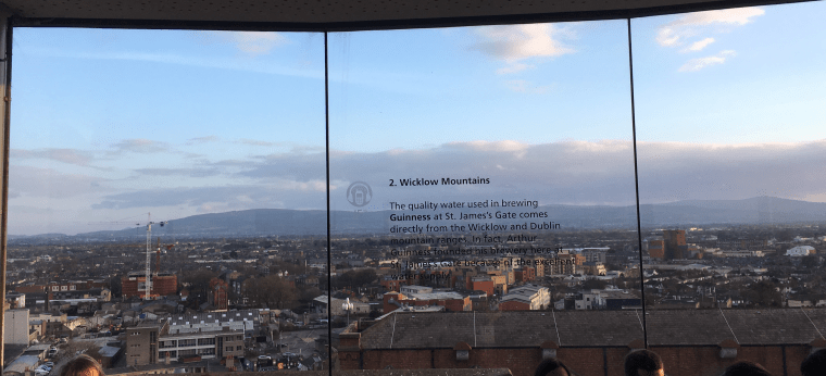 Veiw of Dublin from Guiness Gravity Bar